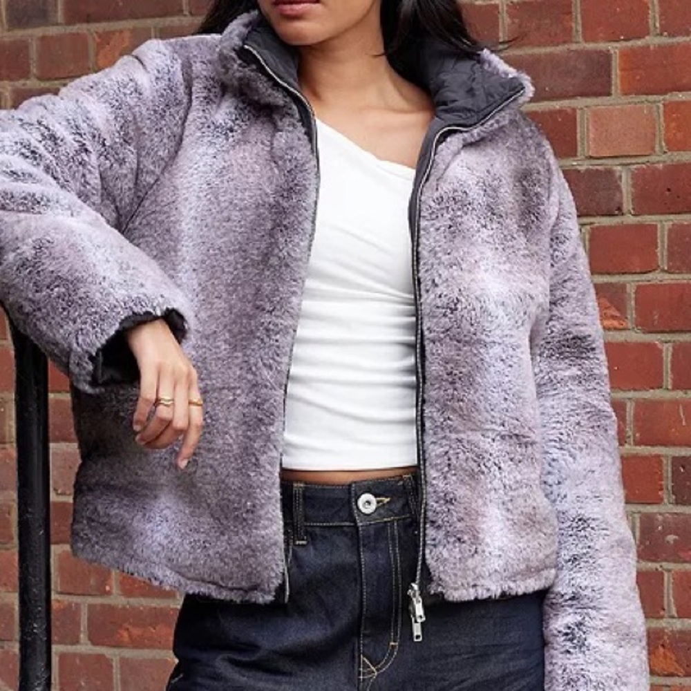Urban Outfitters Silence + Noise Reversible Faux Fur Jacket XL
